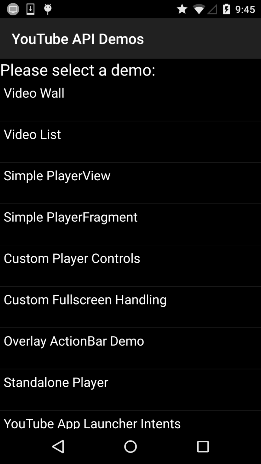 Testing YouTube Android Player API on Android phone & Android TV