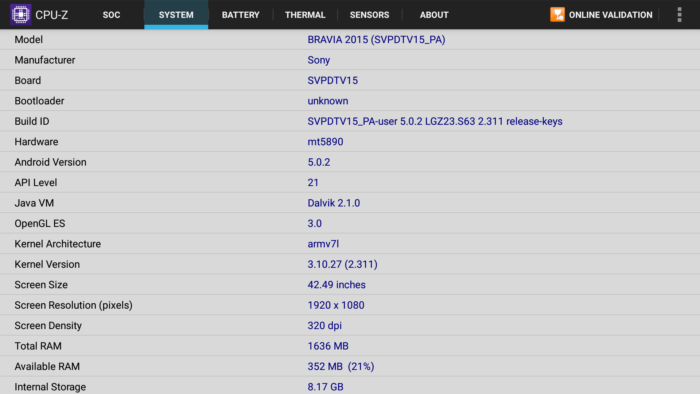 download the new for ios CPU-Z 2.08