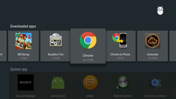 Install Android phone s app on Android TV via Wifi